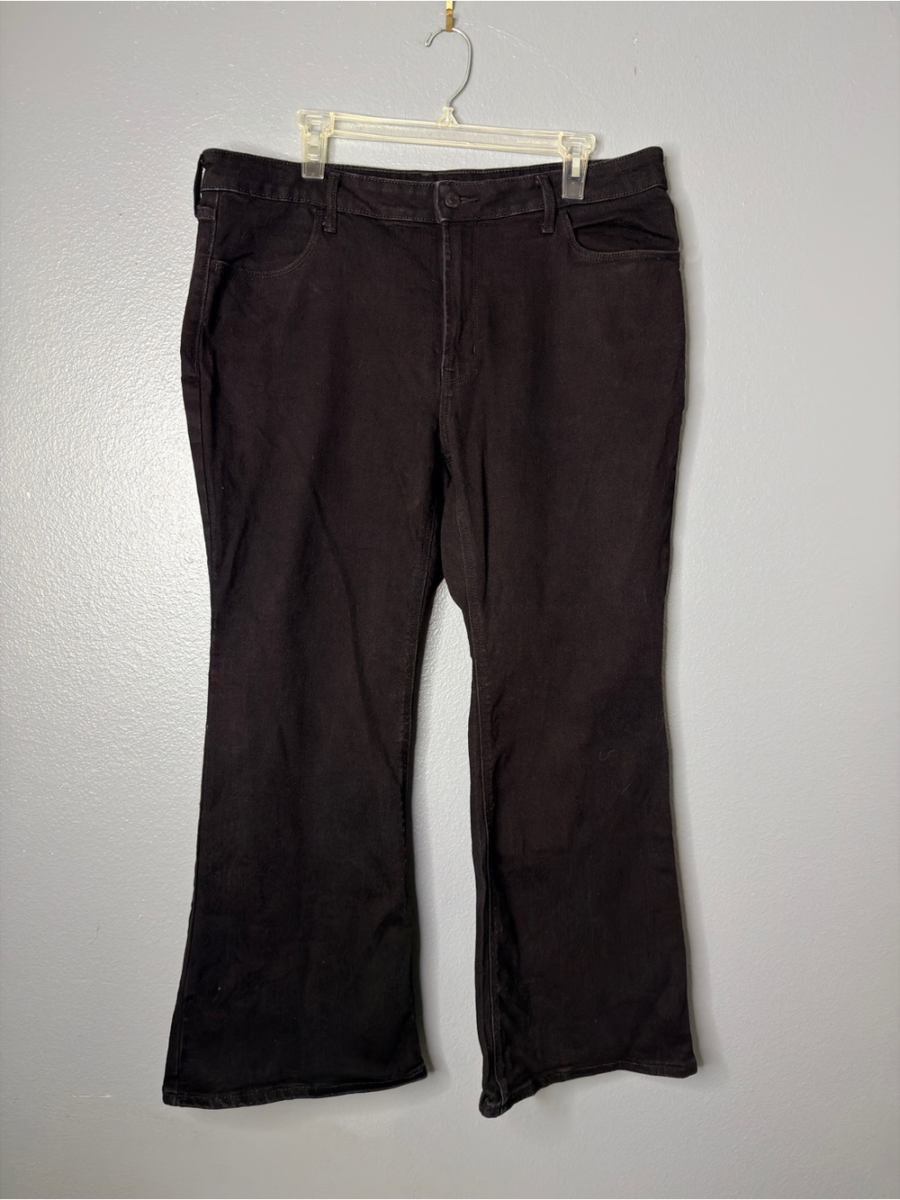 Old Navy High-Rise Wow Flare Black Casual Denim Pants Womens 16 Petite
